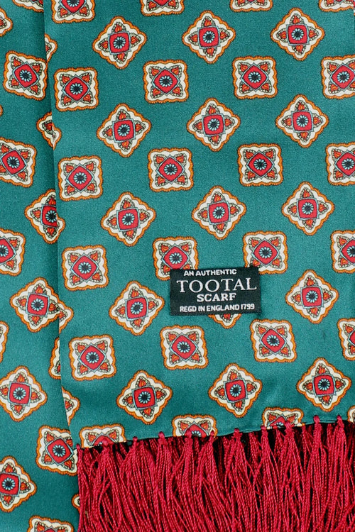 Squares Pine - Silk Scarf
