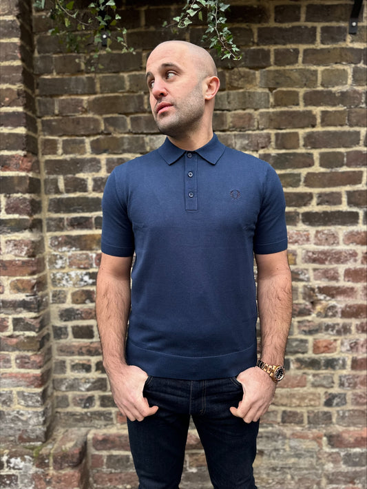 K9725 Tennis Blue Knitted Cotton - Shirt