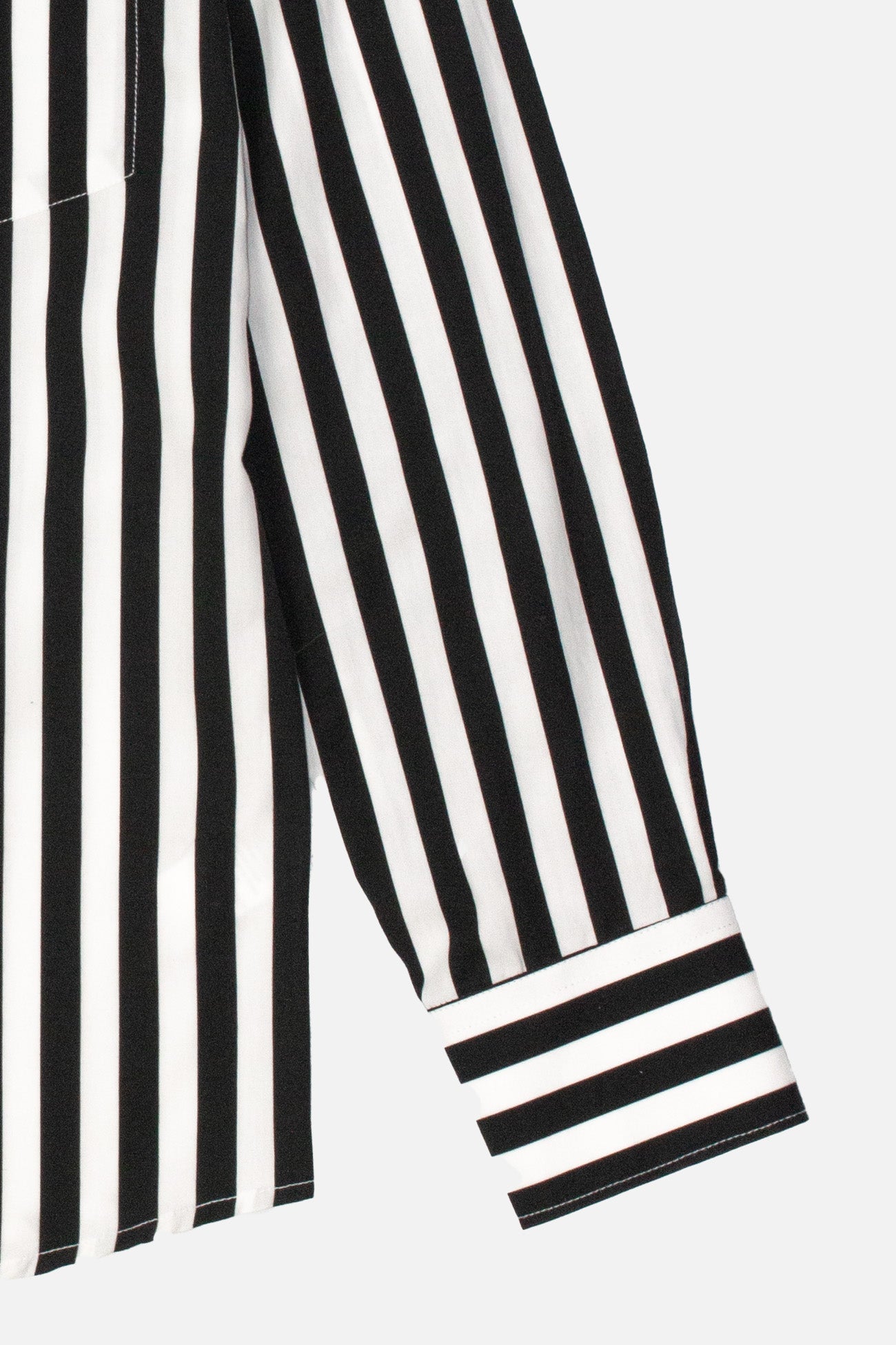 'The Terry' Beagle Collar Black & White Stripe - Shirt
