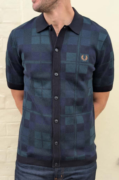 K1553 Black Watch Tartan Knit - Shirt