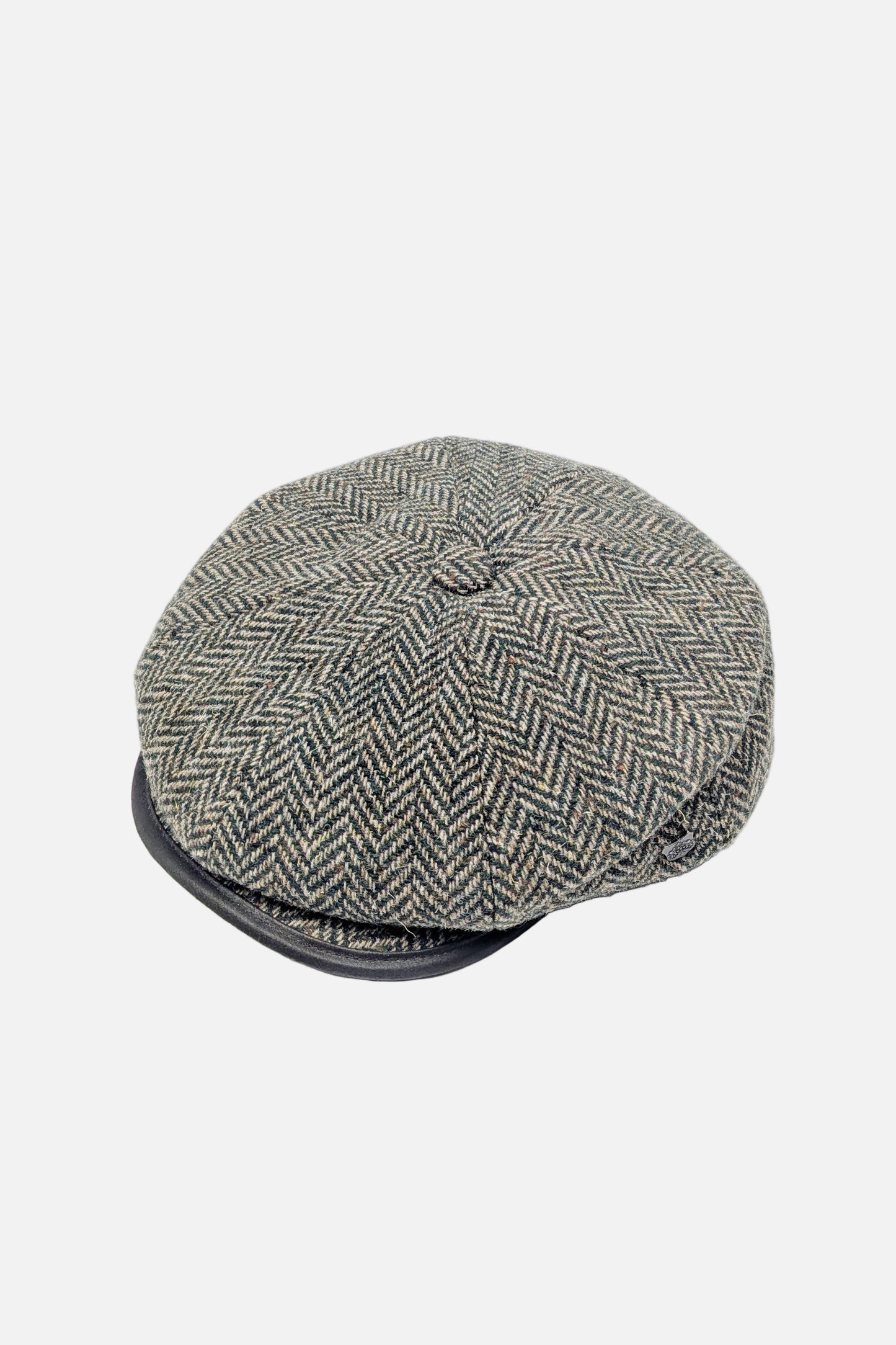 Shelby 2580 Tweed Herringbone Olive Baker Boy - Cap