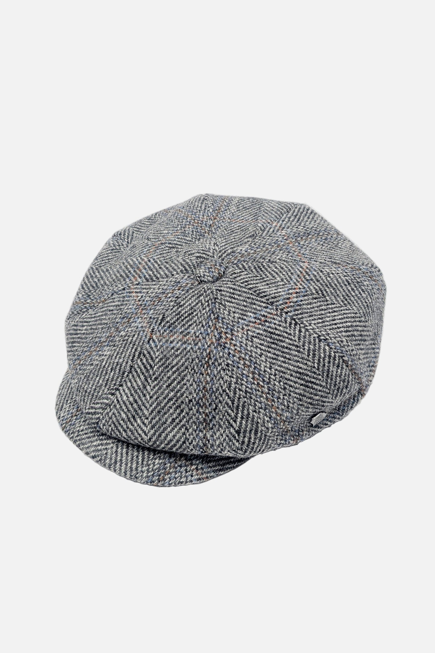 Carloway 2022 Harris Tweed Olive Grey Baker Boy - Hat