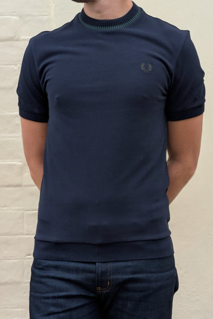M7 248 Midnight Navy Crew Neck Piqué - T-Shirt
