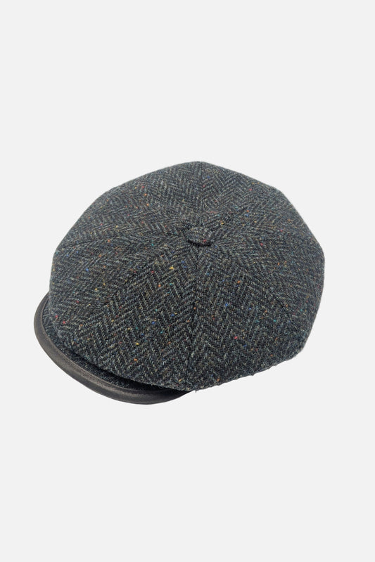 Shelby 2583 Tweed Herringbone Forest Baker Boy - Cap