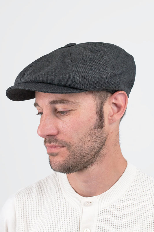 Alfie Charcoal Linen - Cap