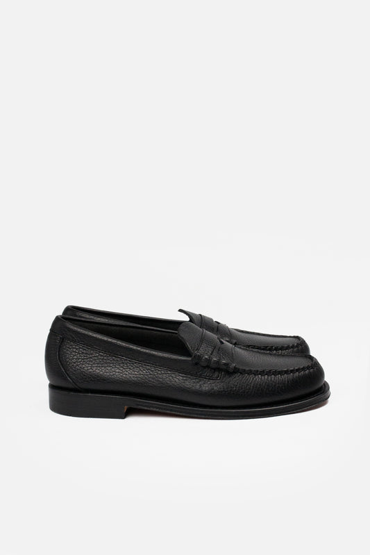 Larson Textured Leather Black - Penny Loafer