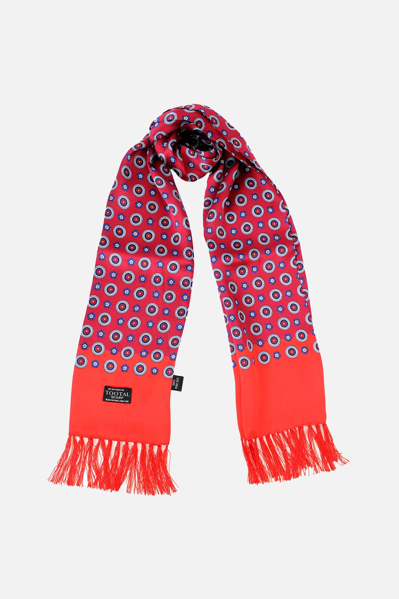 Geometric Bordeaux - Silk Scarf