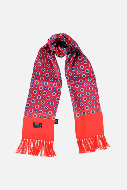 Geometric Bordeaux - Silk Scarf
