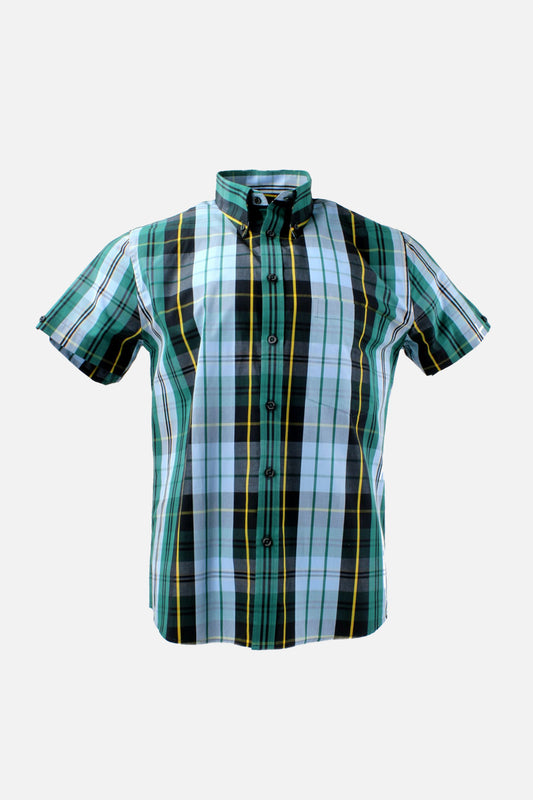 Slim Fit Check Blue / Green Kingston - Shirt