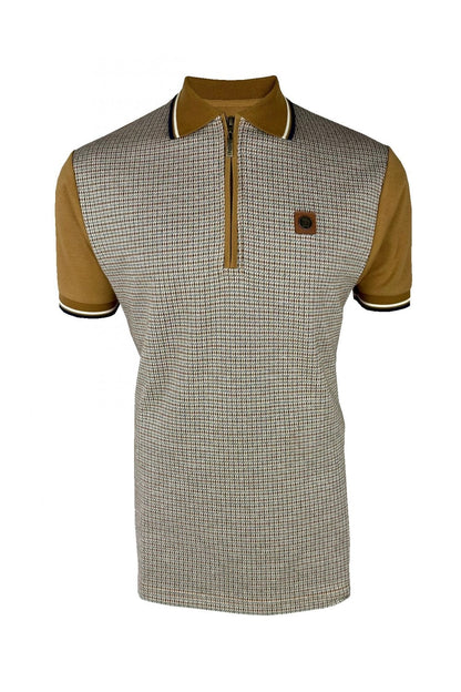 Mini Houndstooth Tan - Polo