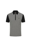 TR/9125 Mono Houndstooth Zip - Polo