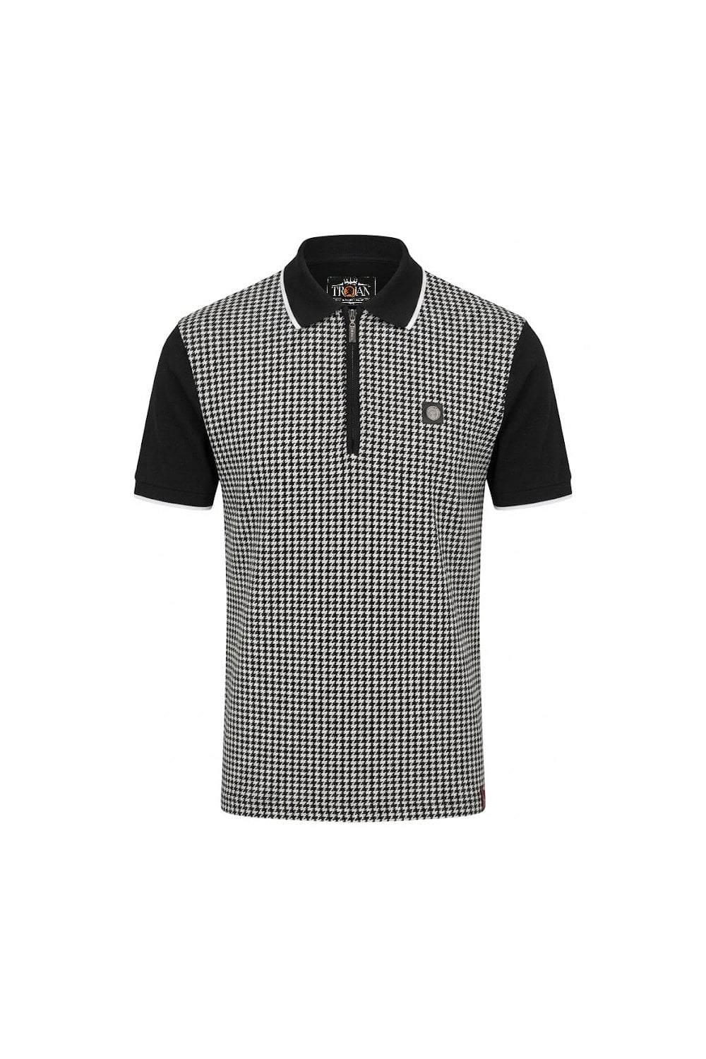 TR/9125 Mono Houndstooth Zip - Polo