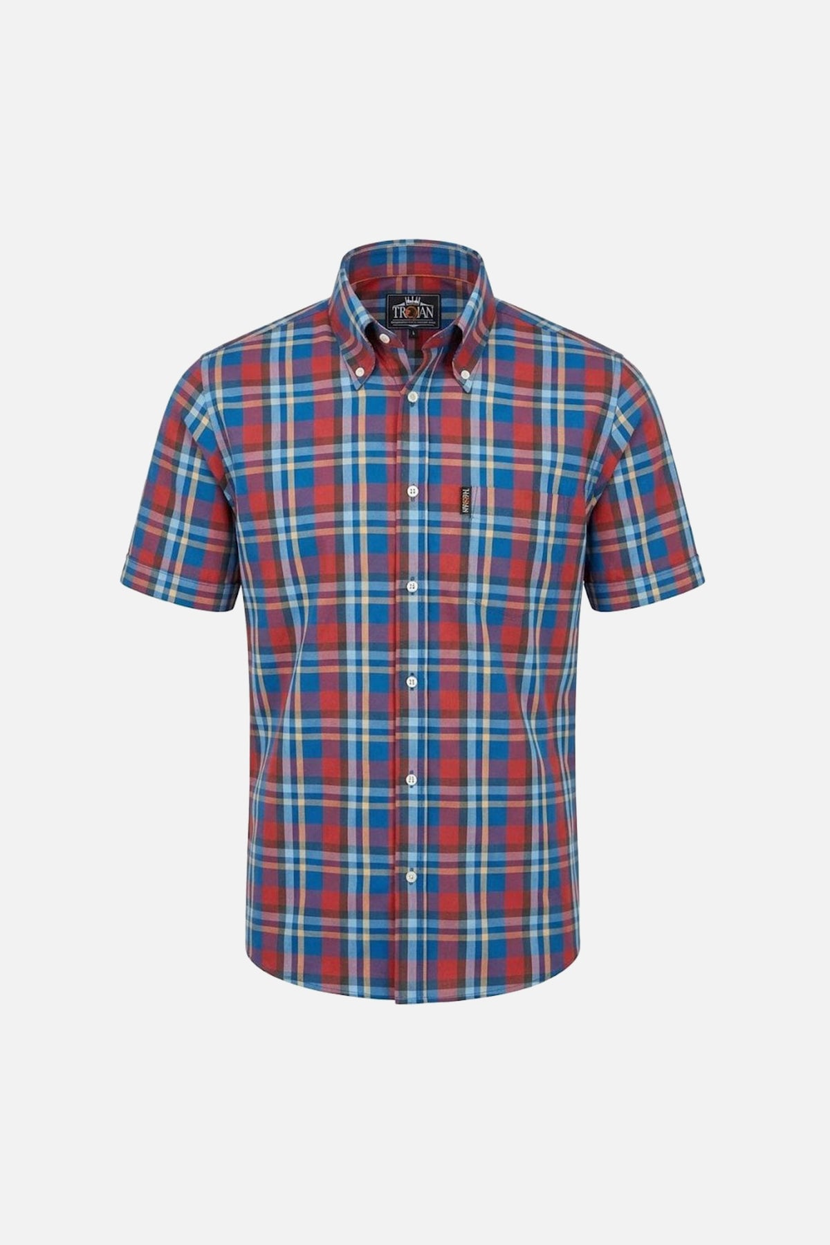 Large Cobalt Blue Tartan Check - Shirt