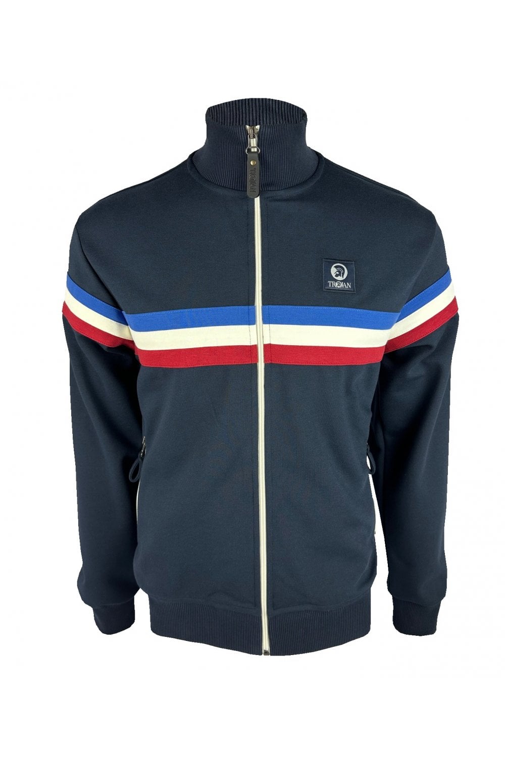 Trojan Navy Retro Stripe - Track Top