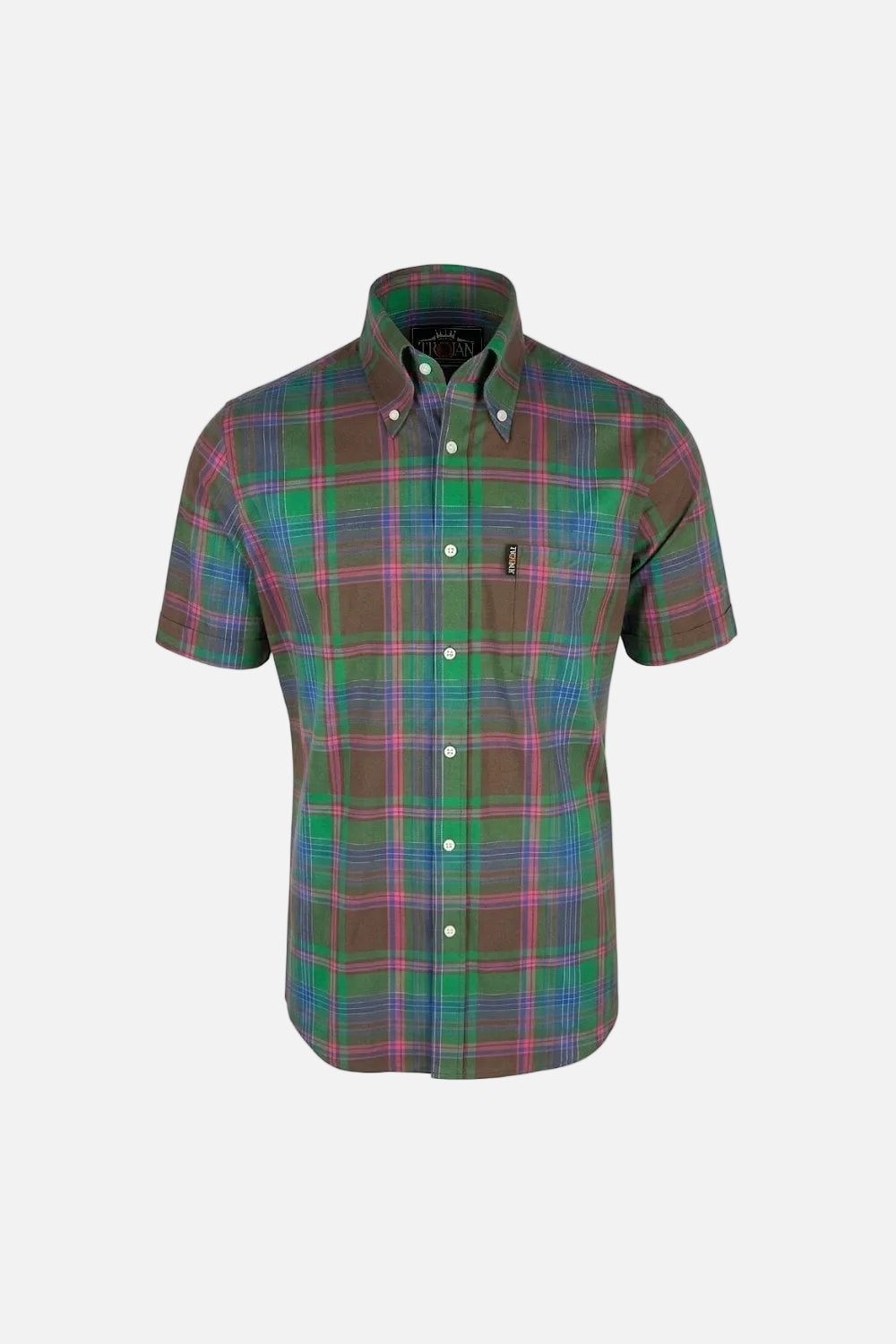Tartan Check Chocolate Button Down - Shirt