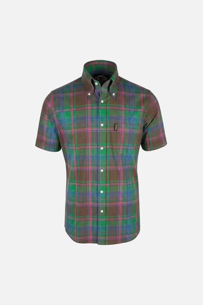 Tartan Check Chocolate Button Down - Shirt