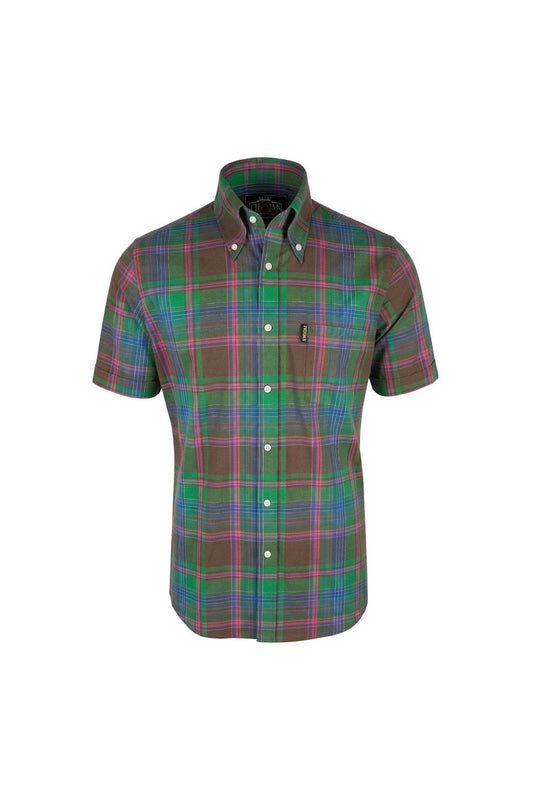 Tartan Check Chocolate Button Down - Shirt