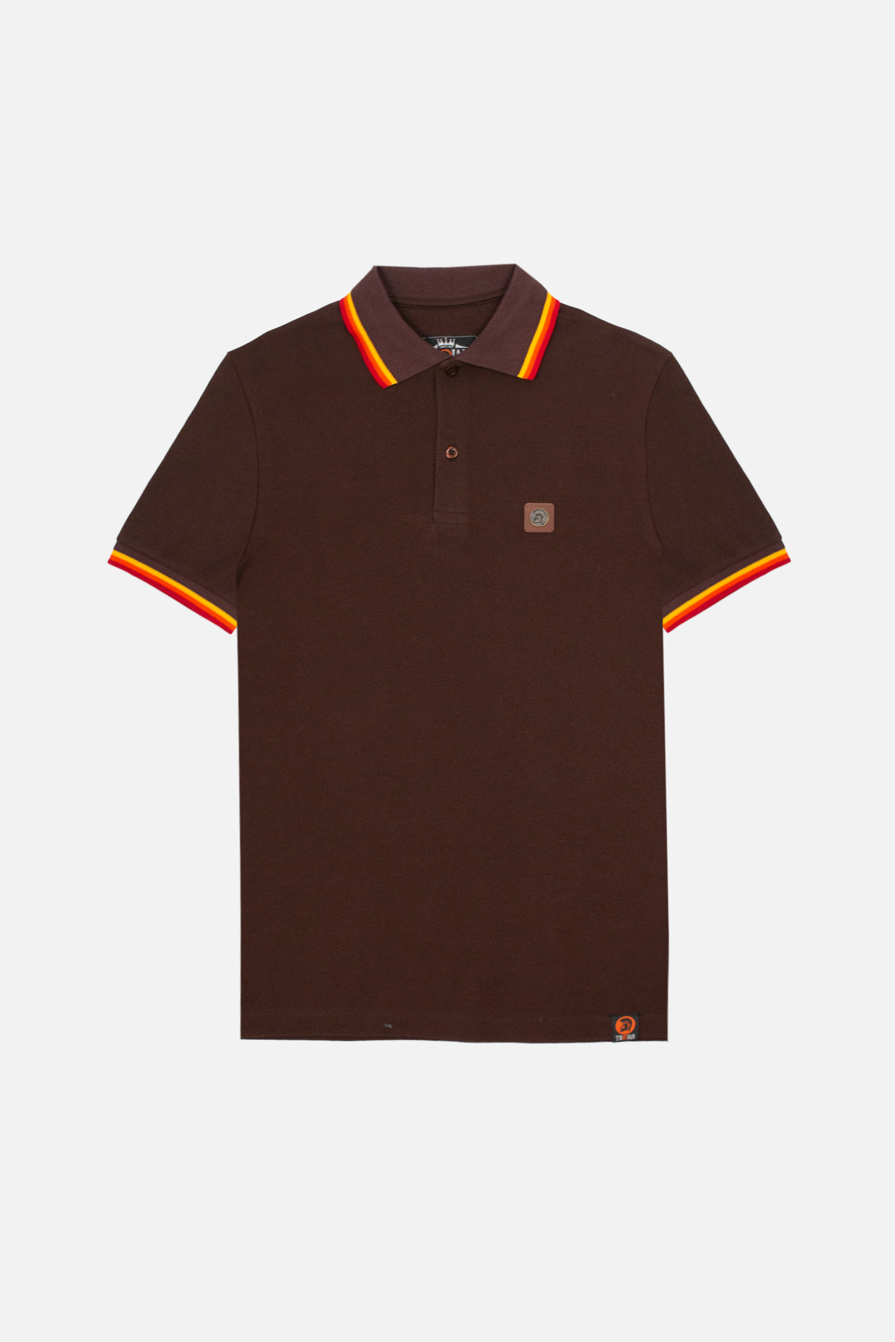 TC/1041 Three Colour Tipped Pique Chocolate - Polo