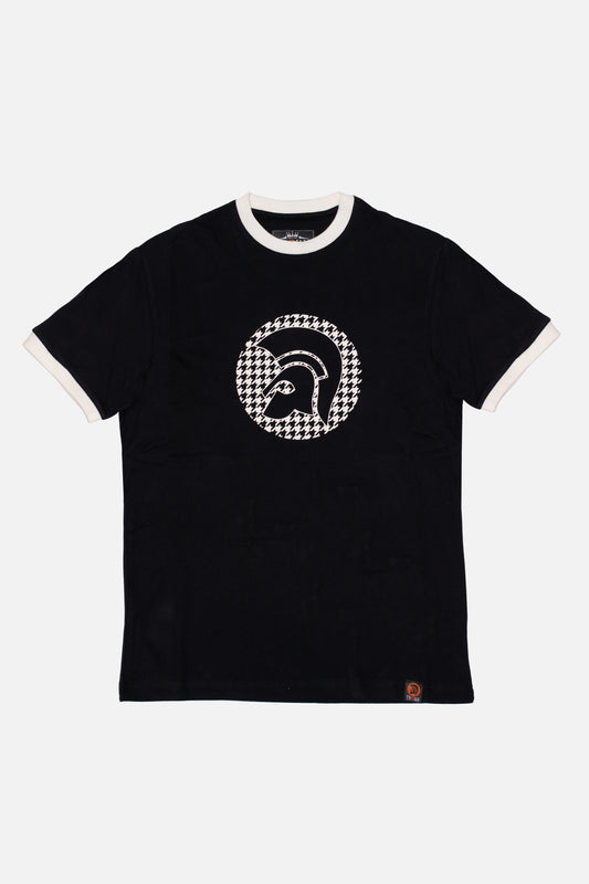 TR/8989 Houndstooth Logo Black - T-Shirt