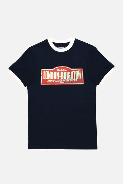 Mod Weekender Navy Ringer - T-Shirt