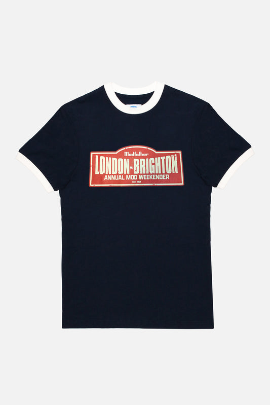 Mod Weekender Navy Ringer - T-Shirt