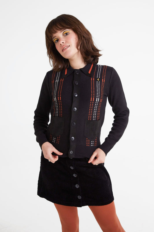 Exclusive Martha Yardi Cardi Black / Orange - Polo Knit
