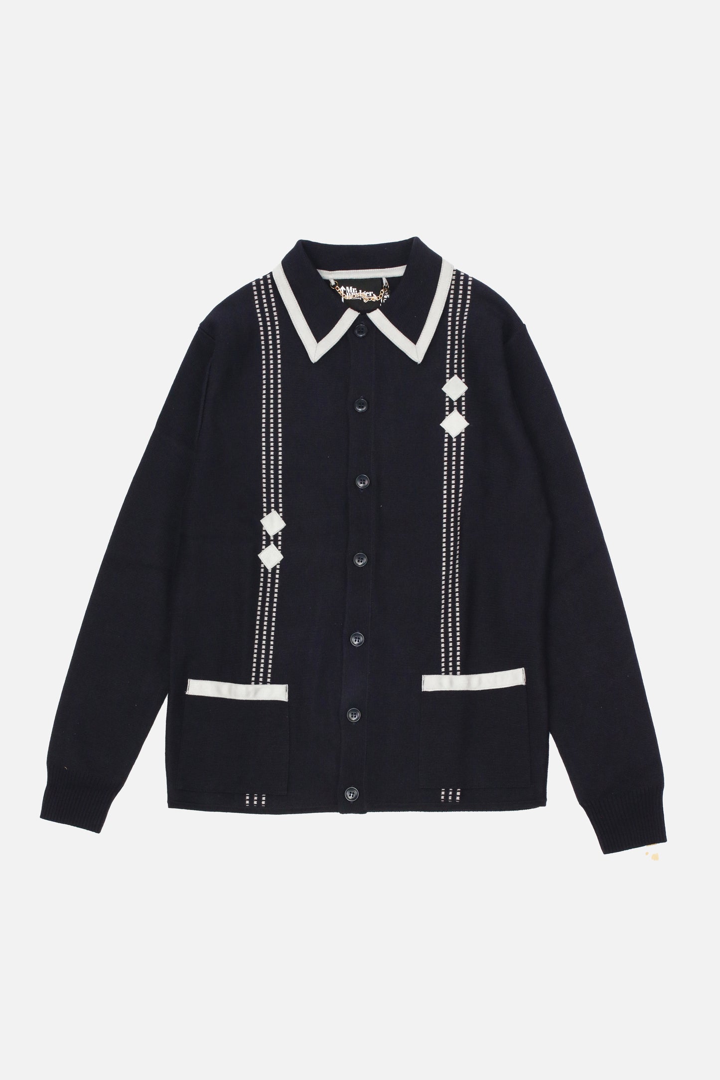 Archive Diamond Dark Navy - Polo Knit