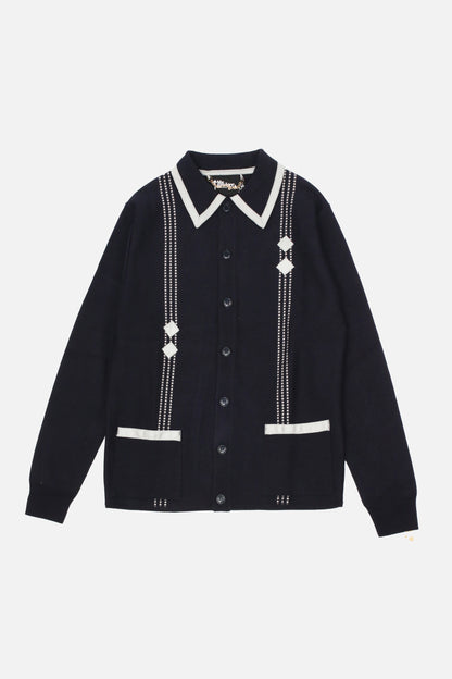 Archive Diamond Dark Navy - Polo Knit