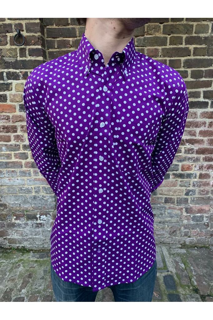 Polkadot Purple & White  - Shirt