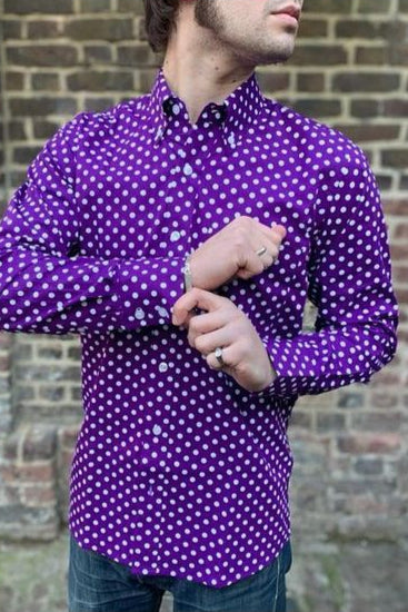 Polkadot Purple & White  - Shirt